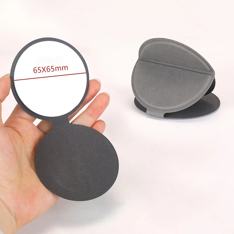 Zonyin Factory Price PU Leather Round Stainless Steel Makeup Mirror Multifunction Portable Foldable Purse Mirror for Promotion