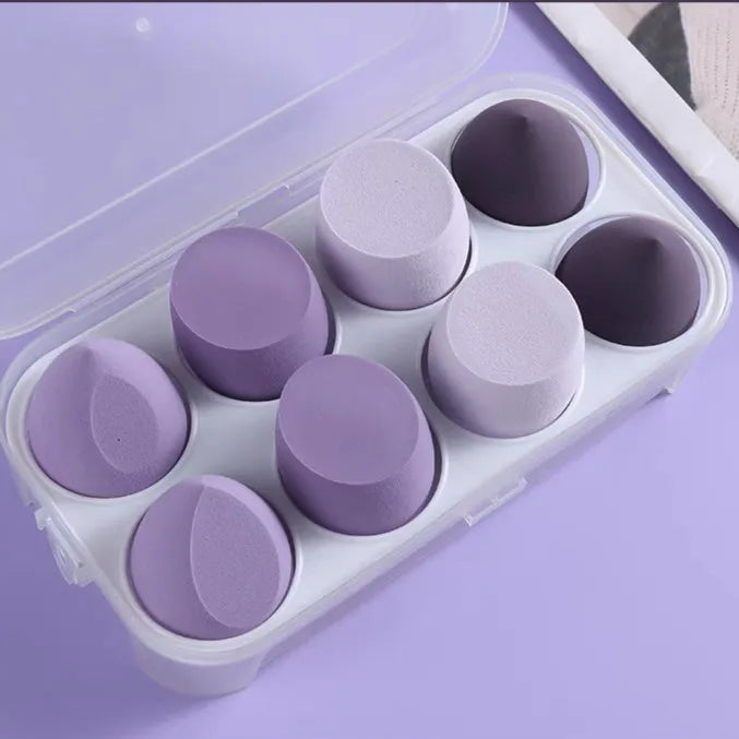 Zonyin Dry and Wet Dual-purpose Makeup Egg Puff, Makeup Egg Sponge Ball, Super Soft, 4-pack Makeup Egg Cover Box