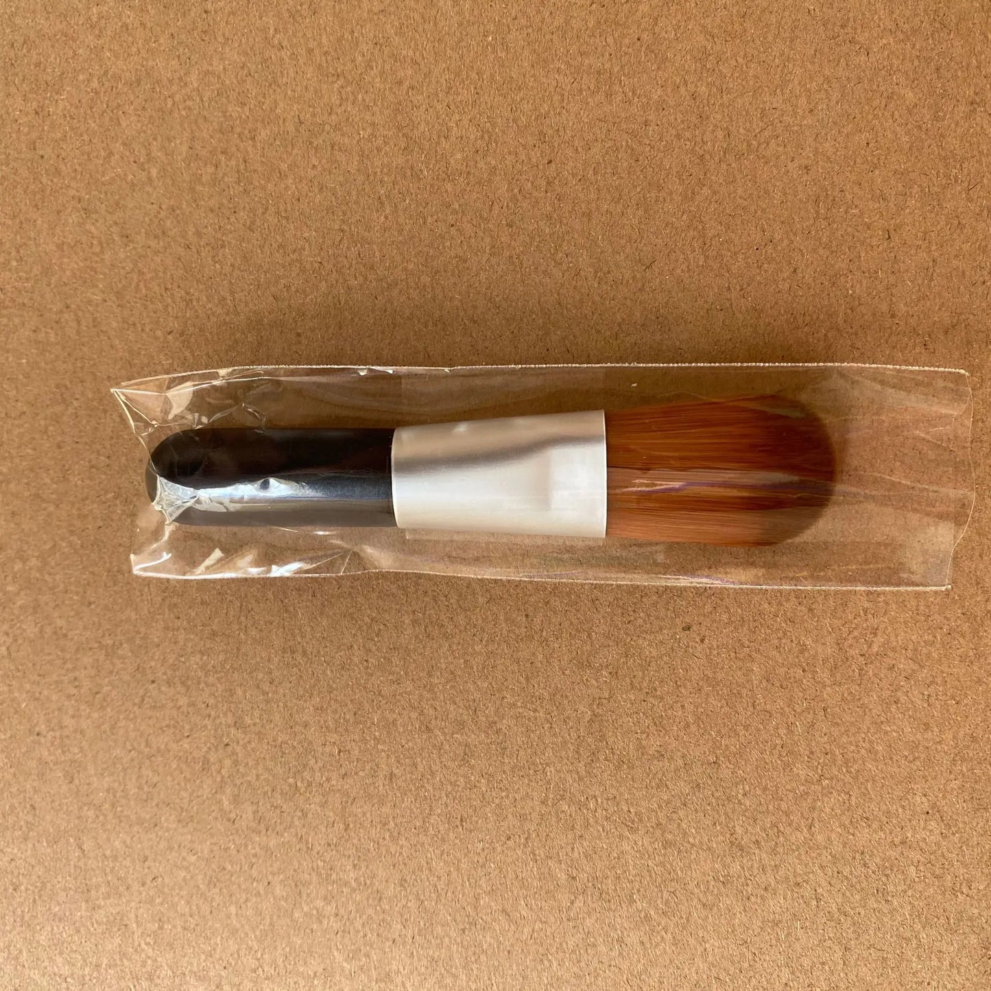 Zonyin Custom logo Face Mask Brush with Short Wooden Handle Portable Nylon Fiber Makeup Foundation Brush Applicator for Women