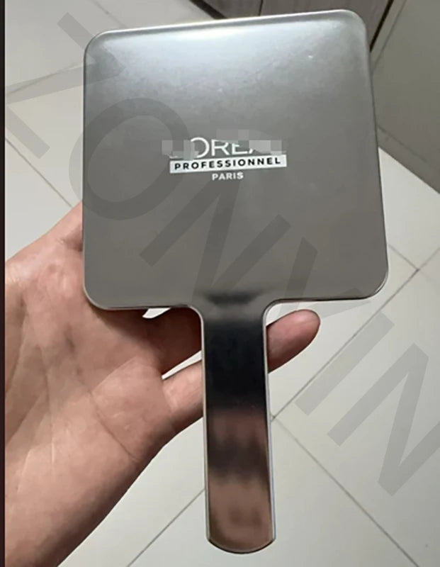 Zonyin Wholesale Cute Plating Silver Hand Held Mirror Custom Logo Plastic Lovely Lady Heart Handheld Makeup Mirror With Handle