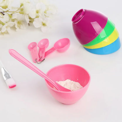 Zonyin Plastic Mask Bowl Set Beauty Tools 4 in 1 Facial Mask Mixing Bowl Hot Products Face Mask Mixing Bowl With Brush