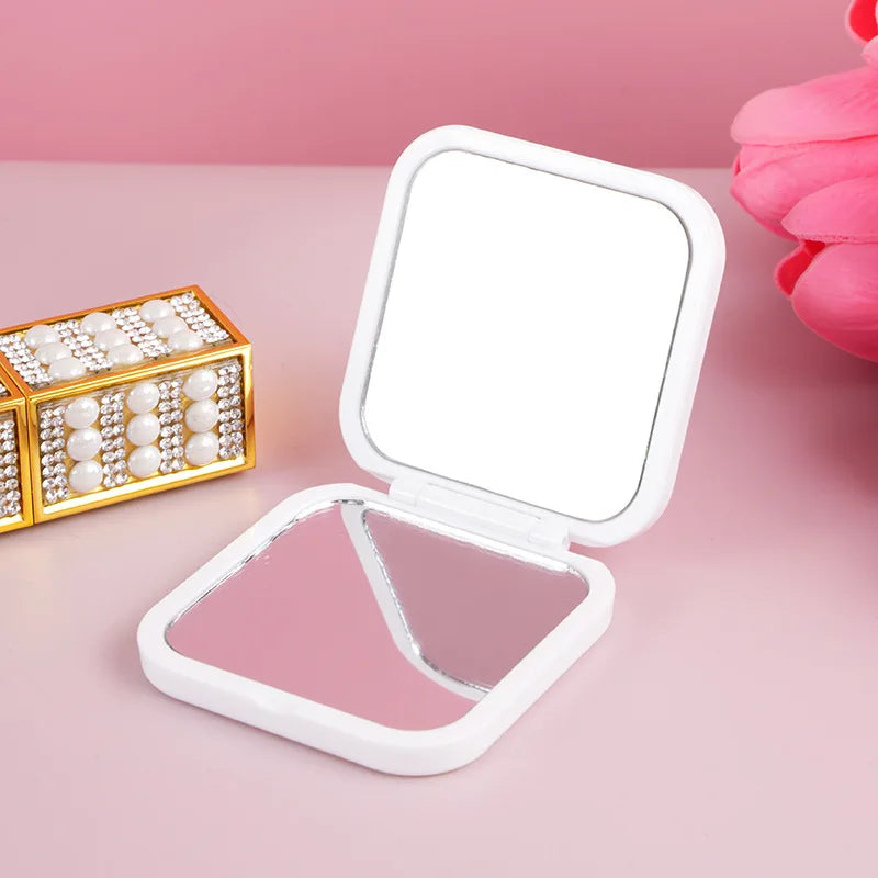 Zonyin High Quality Promotional Gift Dual-sided Cosmetic Mirror 2X Small Plastic Pocket Mirror Makeup Mirror With Customized