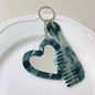 Zonyin Customized Personalized Glitter Sequin Car Keychain Bag Love Mini Acetate Makeup Mirror Heart DIY Car Hanging Accessories