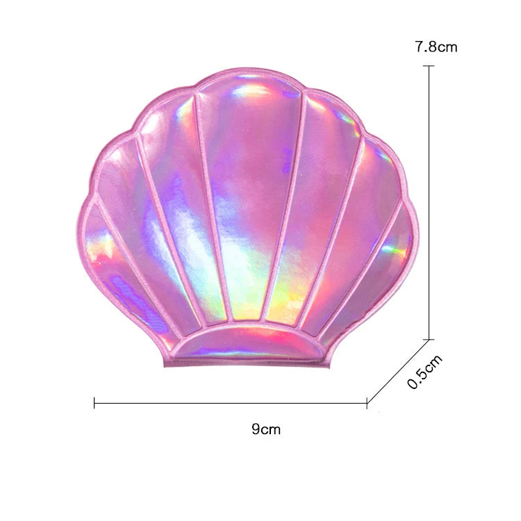 Zonyin Trendy Shell-Shaped Folding Double Sided Magnifying Travel Wholesale Beauty Cosmetic Mini Compact Pocket Mirror for Women