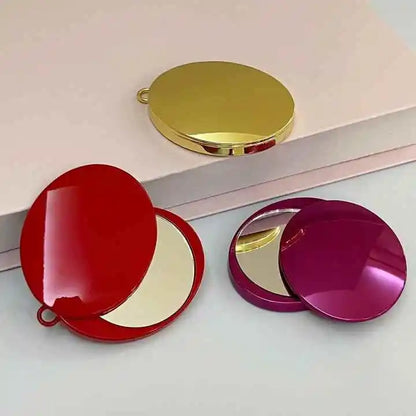 Zonyin New Heart Shape Irregular Design Metal Foldable Mirror Portable Double-sided Small Mirror Promotion Gift for Modern