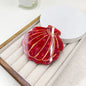 Zonyin Eco-Friendly Acetate Portable Travel Cosmetic Mirror Custom Logo Shell-Shaped Makeup Mirror for Girls Personalized