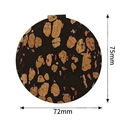 Zonyin Cork Coffee Grounds Foldable Travel Makeup Mirror Stainless Steel Compact Pocket Mirror With Coffee Flavor for Promotion