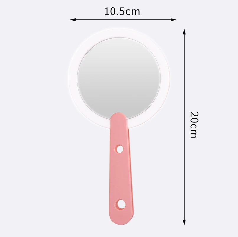 Zonyin OEM Private Label Handheld Compact Led Lights Travel Small Portable Cosmetic Espejo Makeup Led Mirror Led Pocket Mirror
