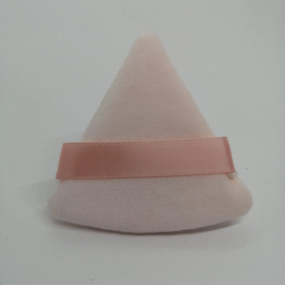 Zonyin Super Soft Velour Pure Cotton Powder Puff Custom Logo Beauty Sponge Face Makeup Triangle Powder Puffs for Face
