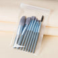 Zonyin 8pcs Travel Makeup Brushes Private Label High Quality Synthetic Mini Small Vegan Makeup Brush Set With Pu Bag