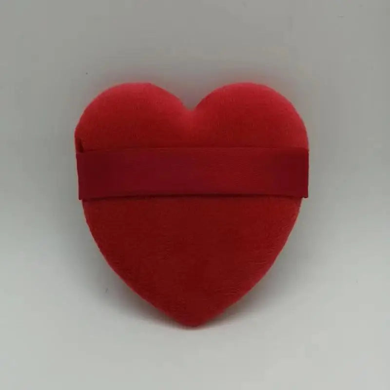Zonyin Wholesale Powder Puff Custom Logo Soft Velour Cosmetic Puffs Pink Heart Powder Puff