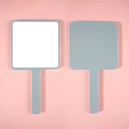 Zonyin Plastic Makeup Mirror Square Hand Held Single Side Mirrors Customized Logo Handheld Cosmetic Mirror With Handle