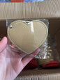 Zonyin Cute Red Heart Pu Leather HD Glass Pocket Makeup Mirror Custom Logo Portable Travel Mini Cosmetic Mirrors for Women Girls