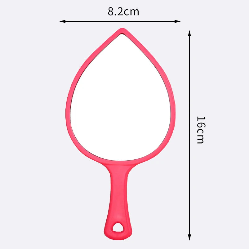 Zonyin Custom Logo ABS Plastic Cosmetic Mirror Leaf Shape Portable Mini Pocket Travel Mirror Handheld Hand Makeup Mirror