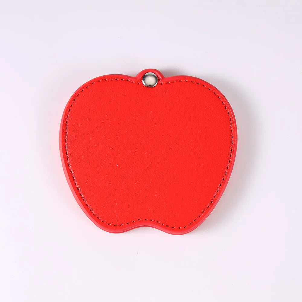Zonyin Wholesale Gold Silver Apple Designed Travel Makeup Mirror Custom Logo Portable Small Pocket Mirrors for Christmas Gifts