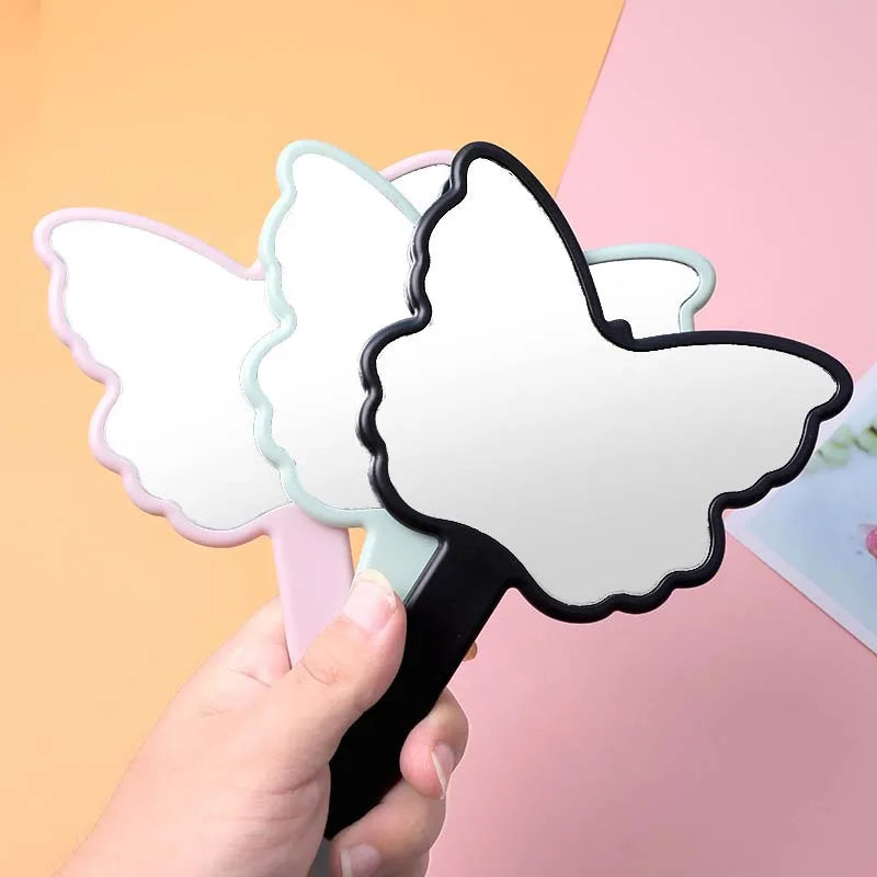 Zonyin Custom Logo Hand Mirror Cute Butterfly Shape Portable Cosmetic Mini Pocket Travel Mirror Personalized Feature
