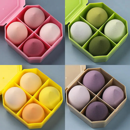 2025 Hot Private Label Sponge Wholesale Latex Free Soft Custom Logo Beauty Black Blender Makeup Sponges Egg With Package