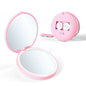 Zonyin Custom Logo Light LED Travel Makeup Mirror Compact Folding Handheld Magnifying Cosmetic Vanity Mirror Pocket Mini Size