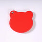 Zonyin Customized Personalized Logo Pu Leather Glass Mirror Lovely Black Bear Shaped Pocket Makeup Mirrors for Travel