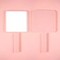 Zonyin Plastic Makeup Mirror Square Hand Held Single Side Mirrors Customized Logo Handheld Cosmetic Mirror With Handle