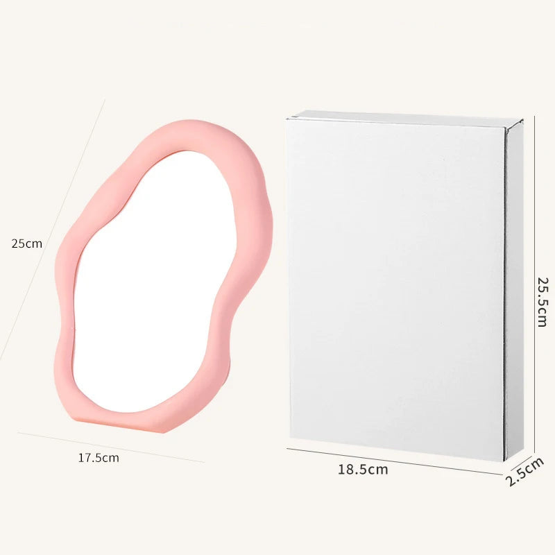 Zonyin New Design Wholesale Custom Plastic Makeup Mirror Cloud Shape Desktop HD Cosmetic Mirror Portable Beauty Vanity Mirror