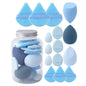 15-piece Mini Triangle Finger Makeup Puff Flocking Air Cushion Makeup Sponge Set Combination Beauty Soft Feature Blending Makeup