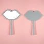 Zonyin Handheld Cosmetic Mirror Cheap Wholesale Small Lip Shaped ABS Plastic Portable Pocket Travel Makeup Mirror Personalized