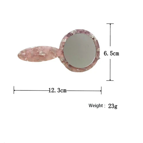 Zonyin Retro Acetic Round Pocket Mirror Cute Handheld Portable Makeup Vanity Mirror for Women and Girls Personalized Features