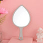 Zonyin Custom Logo ABS Plastic Cosmetic Mirror Leaf Shape Portable Mini Pocket Travel Mirror Handheld Hand Makeup Mirror