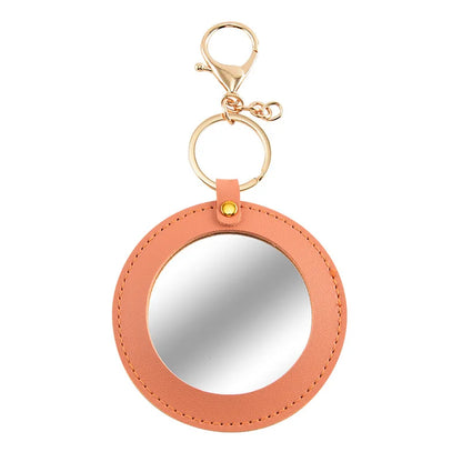 Zonyin 2025 New High Quality Custom Pocket Mirror Compact PU Promotional Mirror Small Portable Lighted Cosmetic Mirror Hot Sell