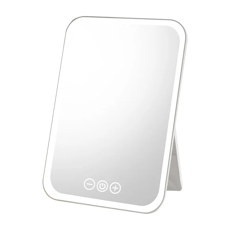 Zonyin Personalized Makeup Mirror Type-C Rechargeable Touch Screen Portable Makeup Mirror With LED Brightness Adjustable Lighted