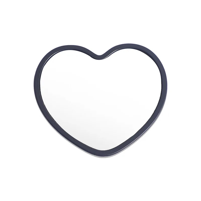 Zonyin Wholesale Cute Plastic Small Heart Pocket Makeup Mirror Custom Logo Mini Portable Compact Travel  Mirror  for Women Girls