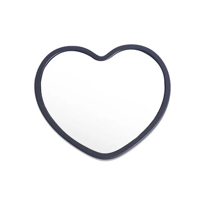 Zonyin Wholesale Cute Plastic Small Heart Pocket Makeup Mirror Custom Logo Mini Portable Compact Travel  Mirror  for Women Girls