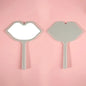 Zonyin Handheld Cosmetic Mirror Cheap Wholesale Small Lip Shaped ABS Plastic Portable Pocket Travel Makeup Mirror Personalized