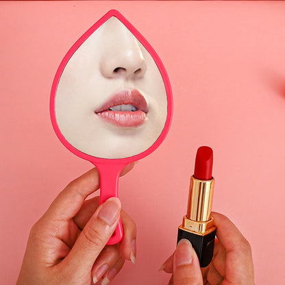 Zonyin Custom Logo ABS Plastic Cosmetic Mirror Leaf Shape Portable Mini Pocket Travel Mirror Handheld Hand Makeup Mirror