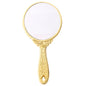 Zonyin Wholesale Plastic Handheld Makeup Mirror Oval Retro Travel Cosmetic Mirror with Portable Hand Held Mirror for Women Girls