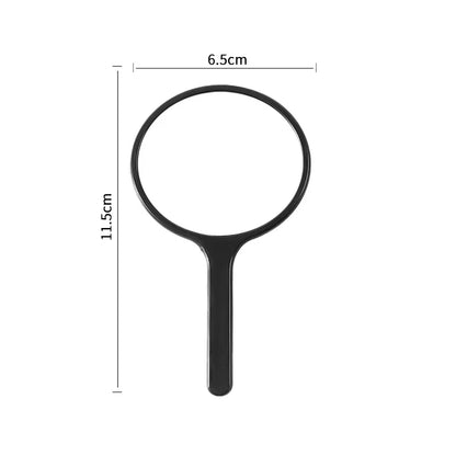 Zonyin Custom Logo Round Small Handheld Makeup Mirror Personalized Handle Pocket Cosmetic Mirror Girl Hand Held Travel Mirror