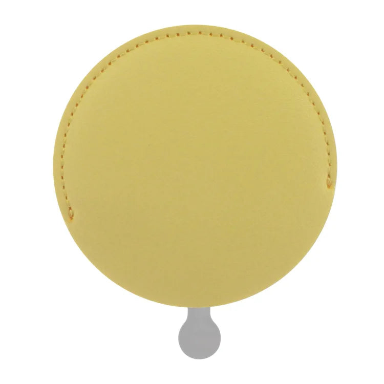 Zonyin Wholesale Cheap Gold Round Pull-out Makeup Pocket Mirror Private Label Pu Leather Metal Mirror for Travel