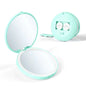 Zonyin Custom Logo Light LED Travel Makeup Mirror Compact Folding Handheld Magnifying Cosmetic Vanity Mirror Pocket Mini Size