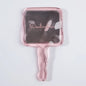Zonyin Wholesale High Quality Pink Handheld Square Makeup Mirror Transparent Water Ripple Handheld Travel Mirrors for Gifts