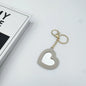 Zonyin PU Leather Makeup Mirror Key Chain Custom Logo Blank Promotional Gifts Portable Pocket Mirror Heart Mirror Keychain Bulk