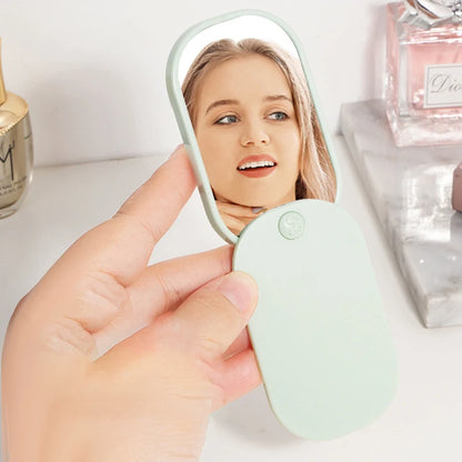 Zonyin HD Recyclable Plastic Small Makeup Mirror Portable Square Rounded Flip Pocket Mirror With Customized Logo