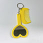 Zonyin 2in1Comb Mirror Set Multiple Colors Acetate Mini Heart Mirror Leopard Keychain Makeup Mirror Bag Pendant Accessories