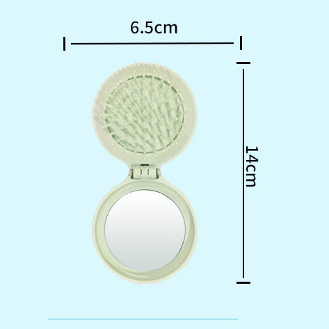 Zonyin Custom Logo Hot Sell Mini Plastic Folding Cosmetic Mirror Portable Comb Pocket Travel Mirror Mini Makeup Mirror for Girls