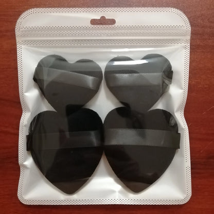 Zonyin New Arrival Small Big Pink Heart Shaped Soft Velvet Powder Puff for Make up