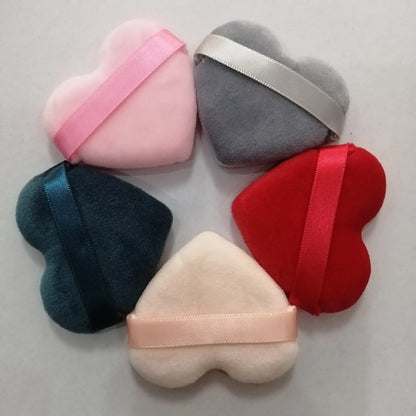 Zonyin Small Soft Velour Heart Powder Puff Custom Logo