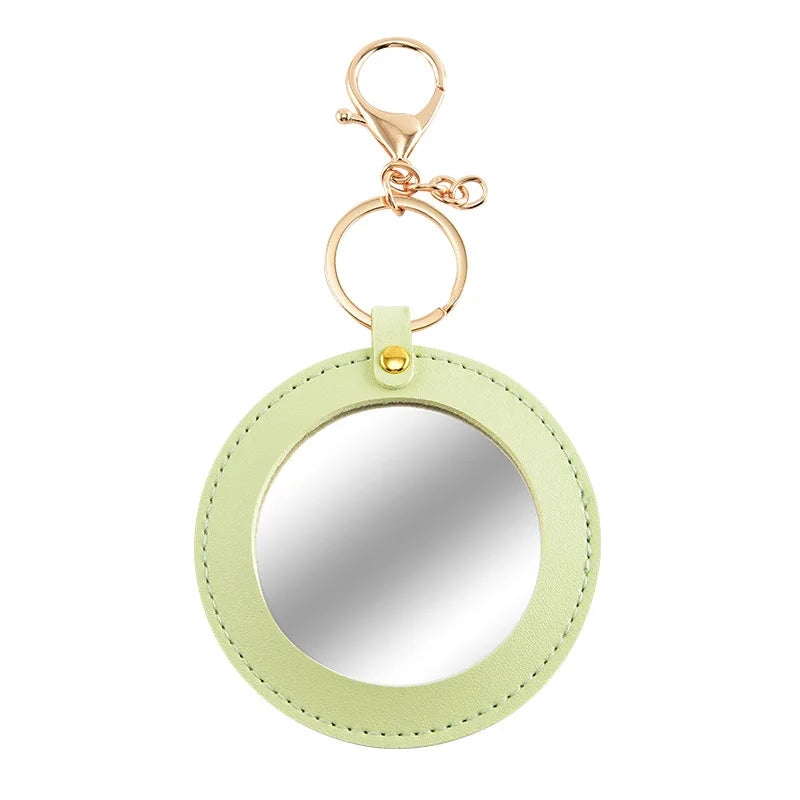 Zonyin 2025 New High Quality Custom Pocket Mirror Compact PU Promotional Mirror Small Portable Lighted Cosmetic Mirror Hot Sell