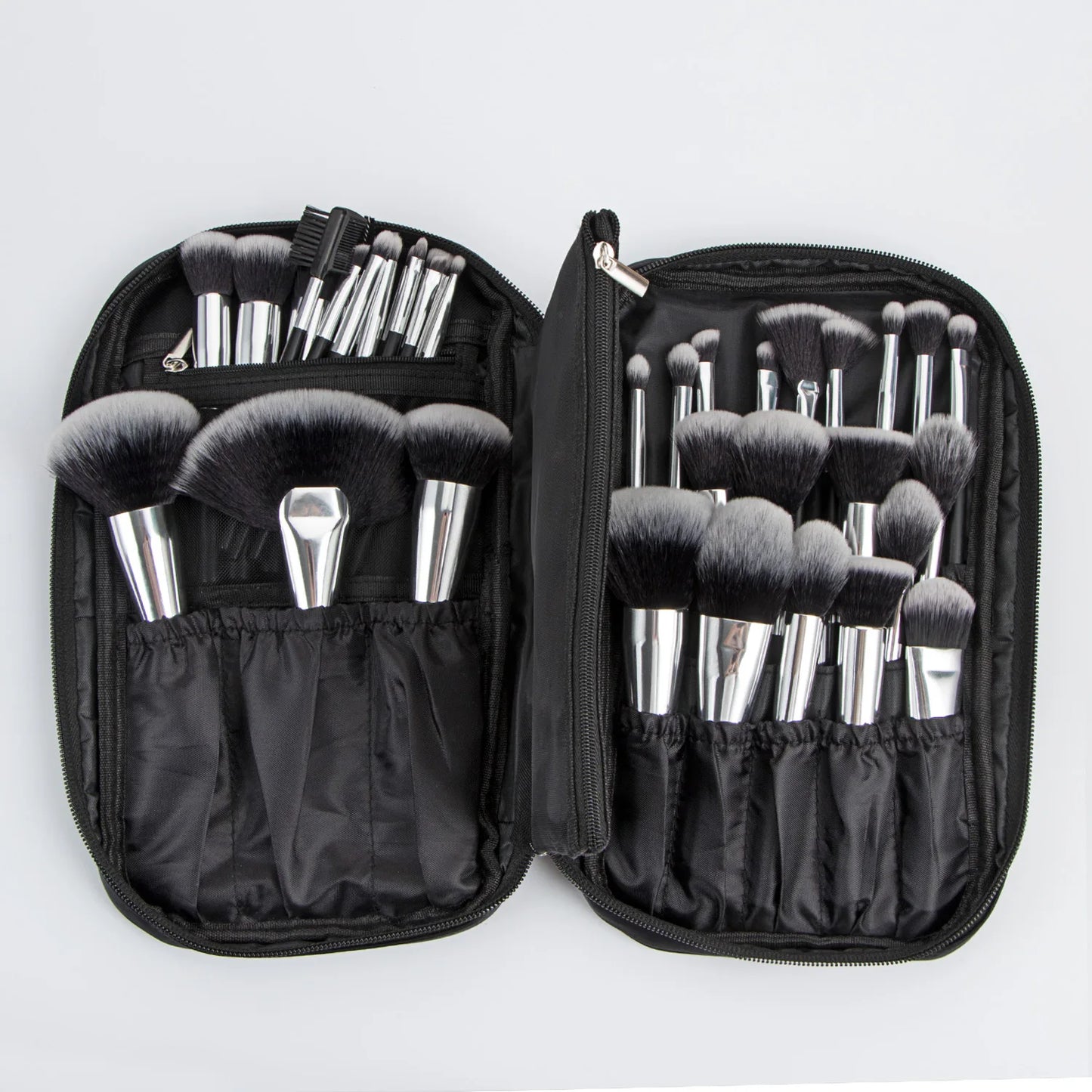 Wholesale 40 PCS Professional Makeup Brush Set Foundation Eye Shadow Concealer Powder Blusher Glossy Black Color Fan Brush Face