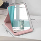Zonyin Hot Sales Big Black White Pink Folding Travel Mirror PU Portable Adjustable Rectangular Large Vanity Mirror for Travel