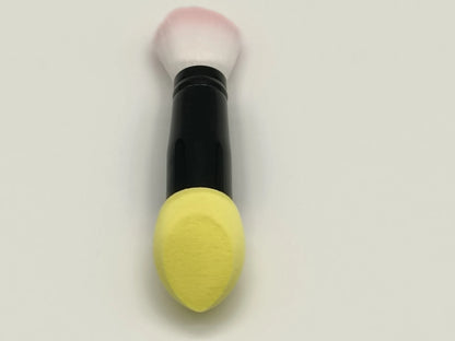 Zonyin Multi-Colored Cheap Portable Small Mini Double Headed Makeup Sponge and Powder Brush for Face